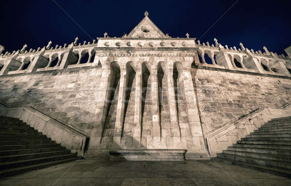 Fisherman's Bastion at night. Budapest, Hungary Stock photo © amok
