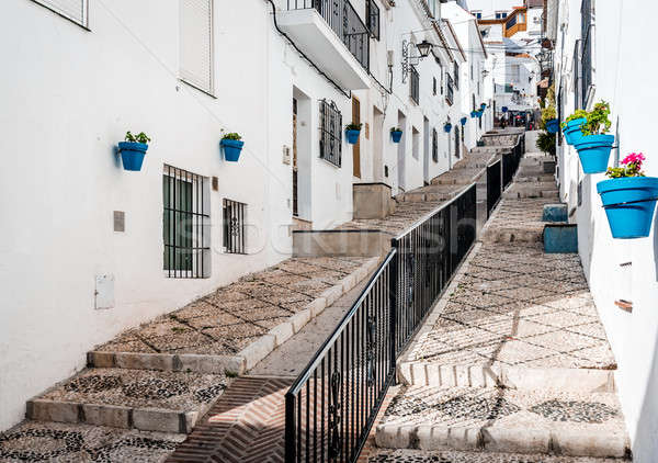 Stock photo: Picturesque street of Mijas