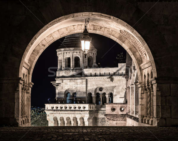 Fisherman's Bastion at night. Budapest, Hungary Stock photo © amok