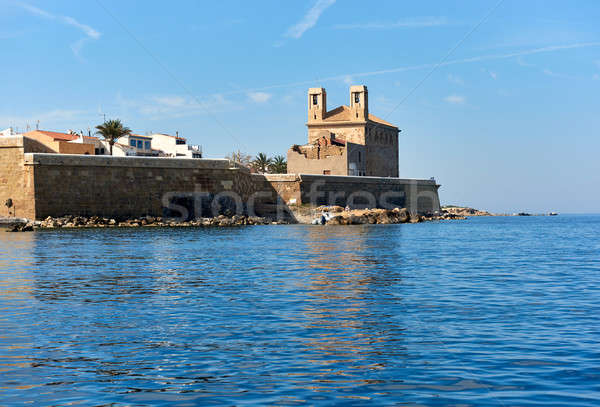 Church of St. Peter and St. Paul in the Island of Tabarca. Spain Stock photo © amok