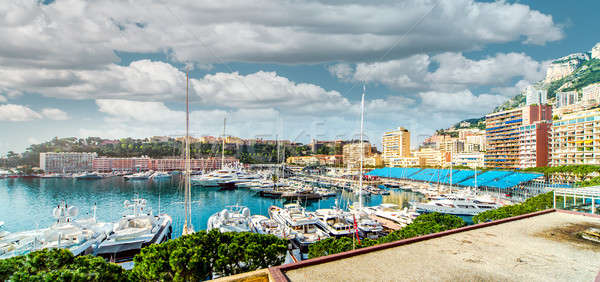 Foto stock: Panorámica · vista · Mónaco · cielo · edificio · ciudad