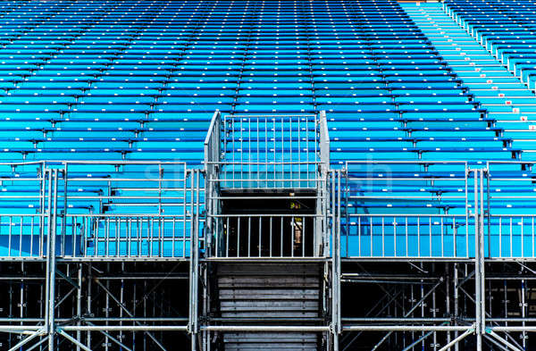 Empty blue seats on a tribune   Stock photo © amok