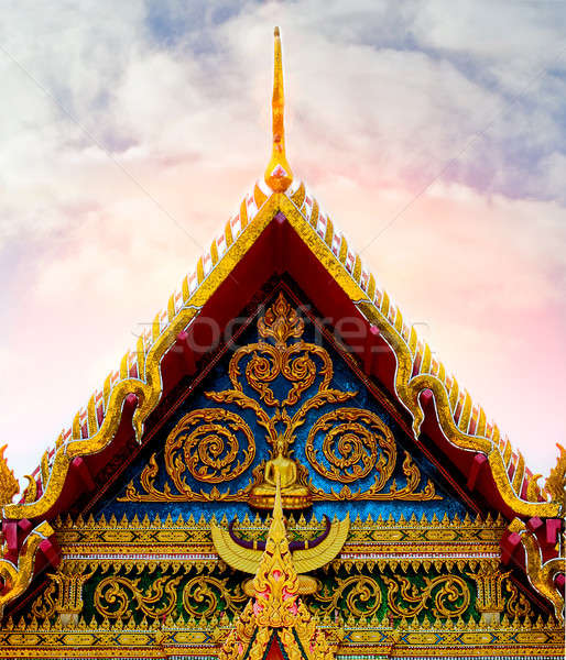 Buddhistisch Tempel Thailand Himmel Kirche Wolke Stock foto © amok