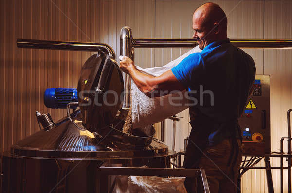 Foto stock: Fuera · malta · tanque · cerveza · bolsa