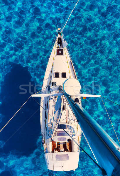 Sailboats at Cala Saona bay in Formentera. Balearic Islands Stock photo © amok