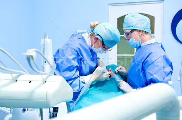 Dental implantation procedure Stock photo © amok