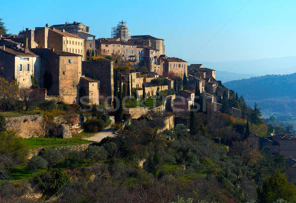 View to the Gordes, is a very beautiful hilltop village Stock photo © amok