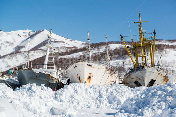 Ship graveyard. Petropavlovsk-Kamchatsky, Kamchatka, Russia Stock photo © amok