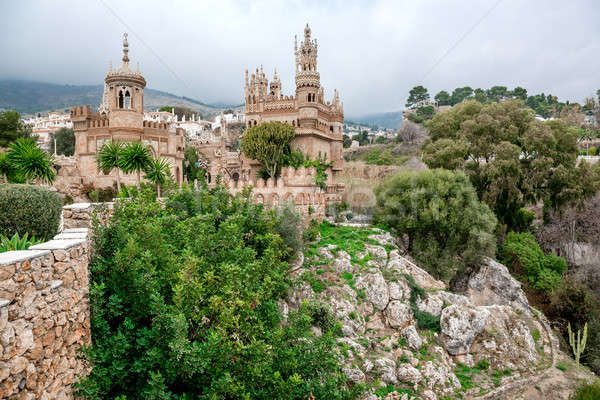 Externe château ville Espagne dévoué explorateur [[stock_photo]] © amok