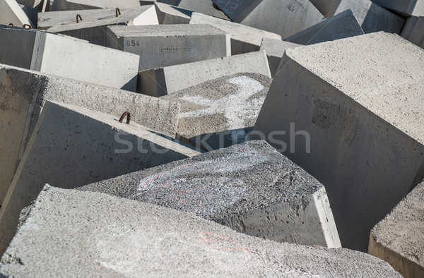 Breakwater. Concrete blocks close-up Stock photo © amok