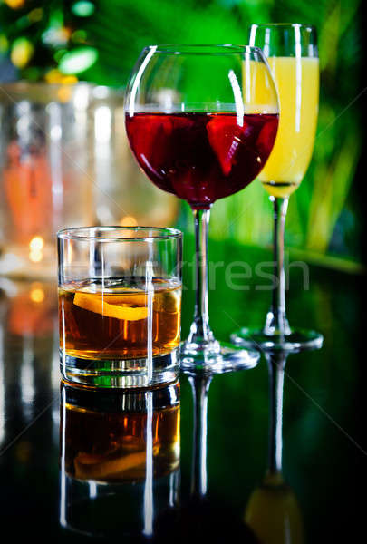 три различный напитки стекла виски Сток-фото © amok