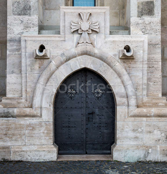 Foto stock: Antigua · puerta · iglesia · Budapest · Hungría · edificio