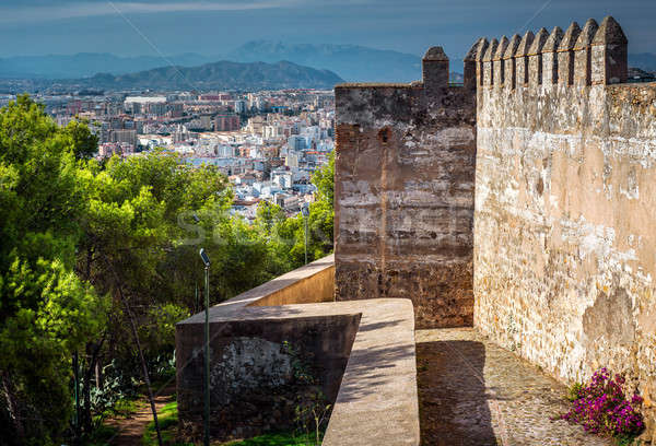 Malaga cityscape, view from the Gibralfaro fortress. Stock photo © amok