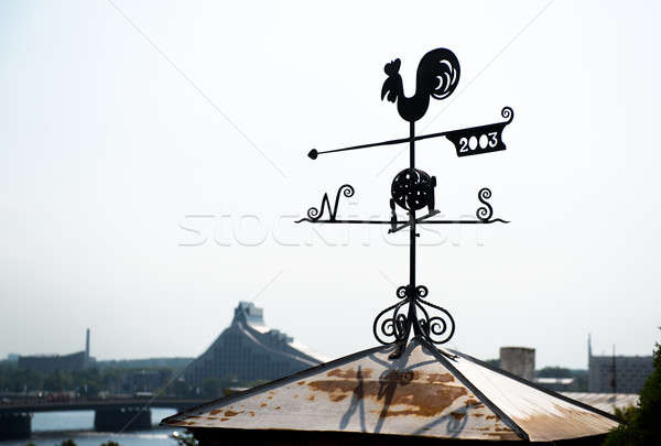 Rooster weather vane in Riga, Latvia. Northern Europe Stock photo © amok