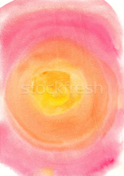 Aquarela abstrato pintura amarelo laranja rosa Foto stock © amok