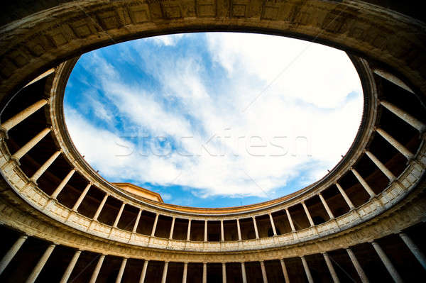 Palat alhambra Spania cer constructii Imagine de stoc © amok