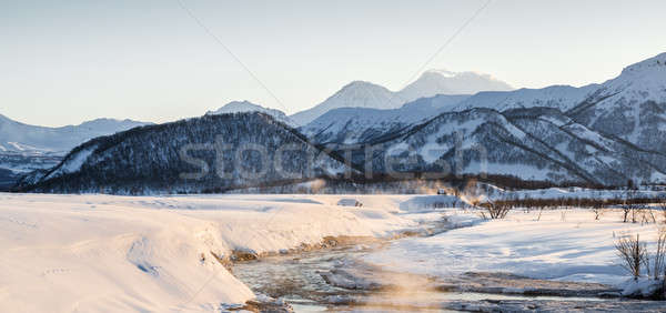 Nalychevo Nature Park at sunrise. Kamchatka, Far East, Russia Stock photo © amok