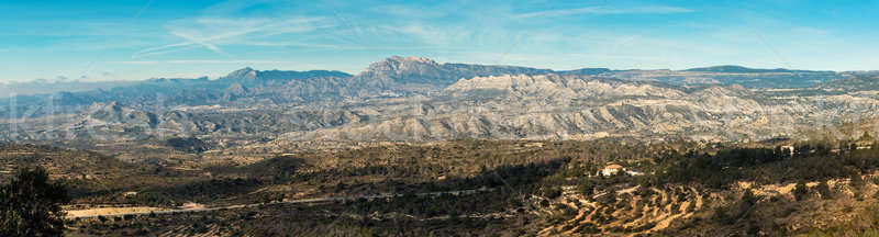 Panorama of mountain range in Alicante. Costa Blanca, Valencia.  Stock photo © amok