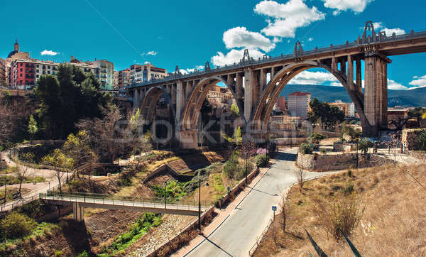 San Jordi Bridge in Alcoy city. Spain Stock photo © amok