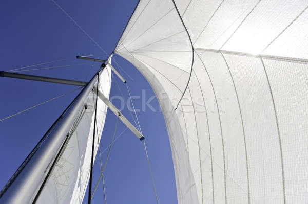 Sails and mast over blue sky background Stock photo © amok