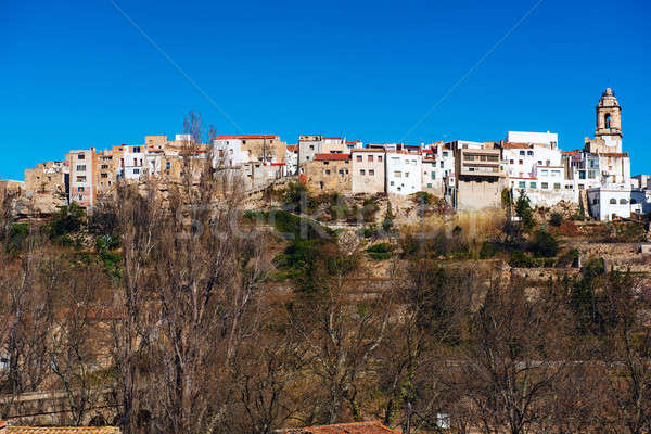 Stok fotoğraf: Ufuk · çizgisi · İspanya · tipik · kasaba · gökyüzü