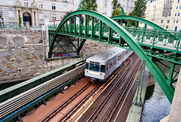 Zollamtssteg Bridge across the river. Vienna city. Austria Stock photo © amok