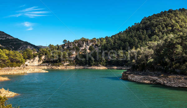 Kilátás víztározó Spanyolország közösség víz tavasz Stock fotó © amok