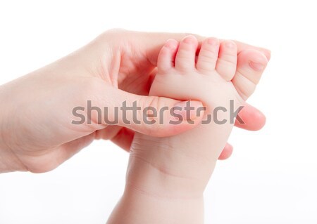 Stockfoto: Moeder · baby · familie · gezondheid · massage