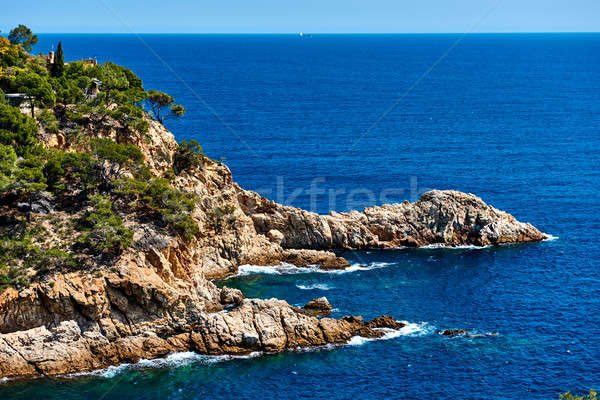 Rocky seaside of Tossa de Mar. Spain Stock photo © amok