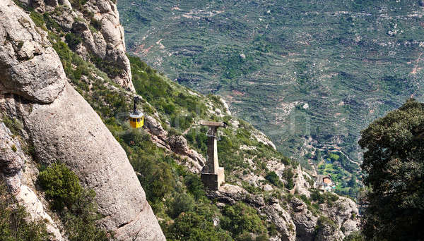 Cable car to the Santa Maria de Montserrat. Spain Stock photo © amok