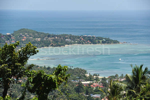 Beautiful aerial view of Lamai beach, Thailand Stock photo © amok