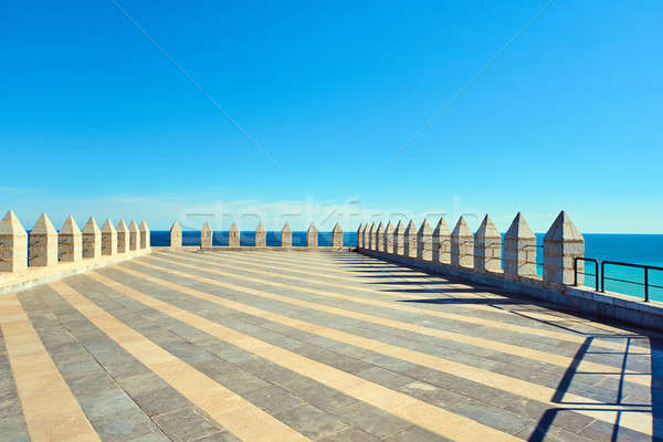 Roof of a Peniscola castle. Costa del Azahar, Spain Stock photo © amok
