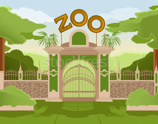 Zoo gate Stock photo © Amplion