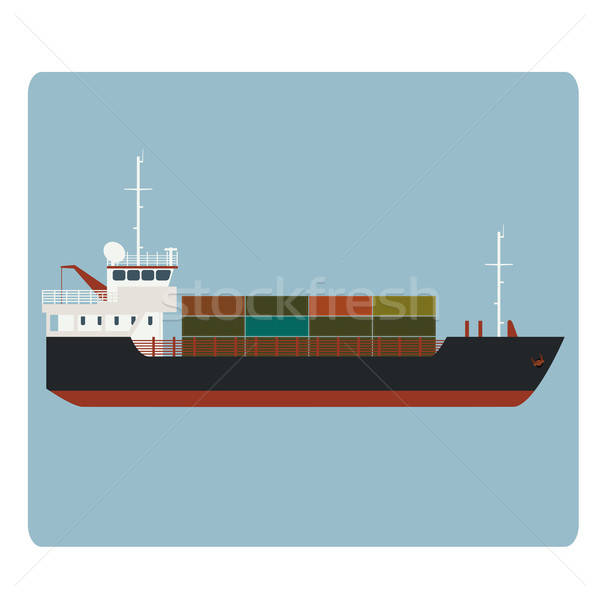 высушите грузовое судно вектора изображение большой бизнеса Сток-фото © Amplion