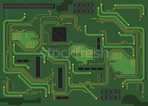 Circuito pc tarjeta integrado circuito Foto stock © anaklea