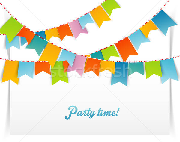 Fahnen eps 10 Party glücklich Design Stock foto © anastasiya_popov
