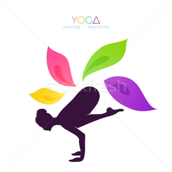 Stock photo: Beautiful woman doing yoga