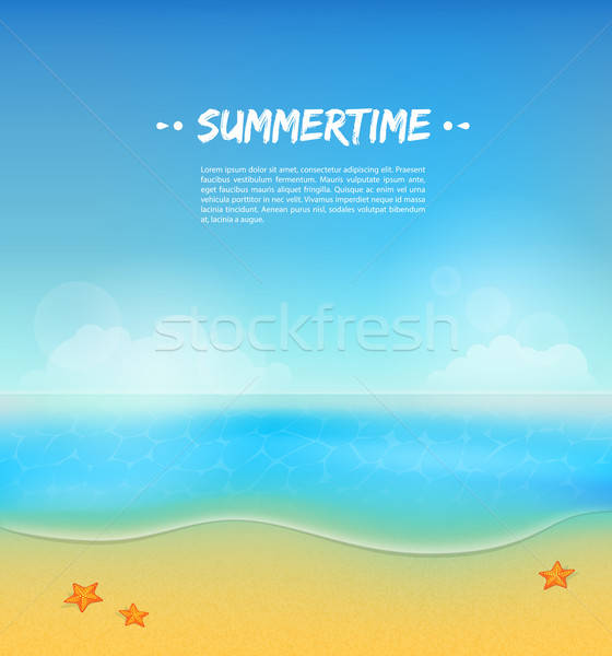 Stock foto: Sommer · Sand · Wasser · Himmel · abstrakten · Natur