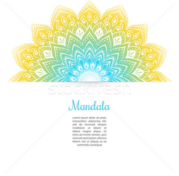 Couleur mandala modèle design yoga wallpaper [[stock_photo]] © anastasiya_popov