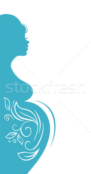 беременна силуэта женщину цветок семьи стороны Сток-фото © anastasiya_popov