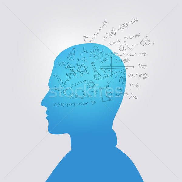 Man's head with education doodle Stock photo © anastasiya_popov