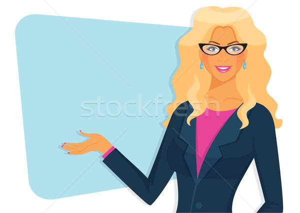 Female teacher with board Stock photo © anastasiya_popov