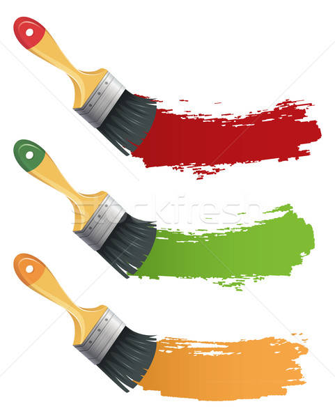 Set of colorful Paint brush Stock photo © anastasiya_popov