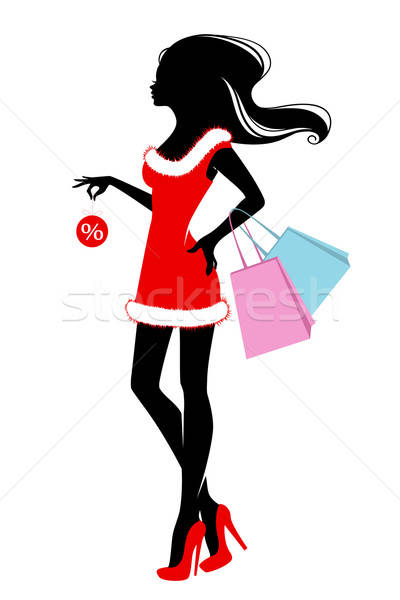 Stock photo: Shopping girls