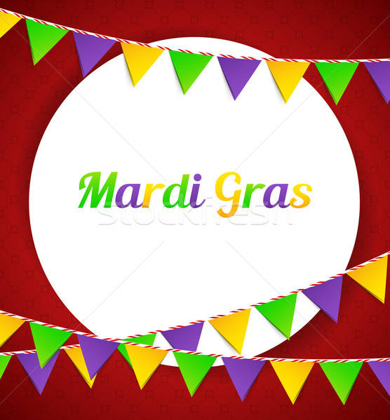 Stock photo: Mardi Gras background with flags