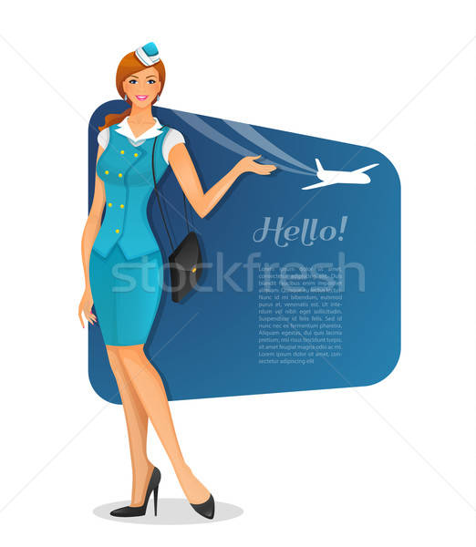Girl in stewardess uniform Stock photo © anastasiya_popov