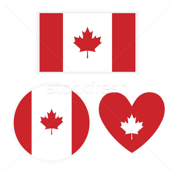 Flag Canada on white background Stock photo © anastasiya_popov