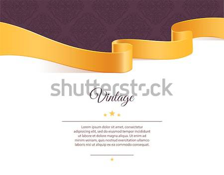 Stock photo: Vintage Invitation with bow