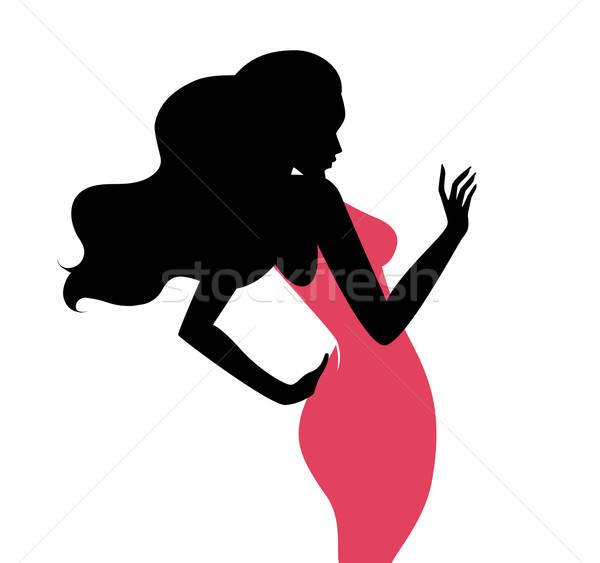Mooie silhouet vrouw gezicht schoonheid teken Stockfoto © anastasiya_popov