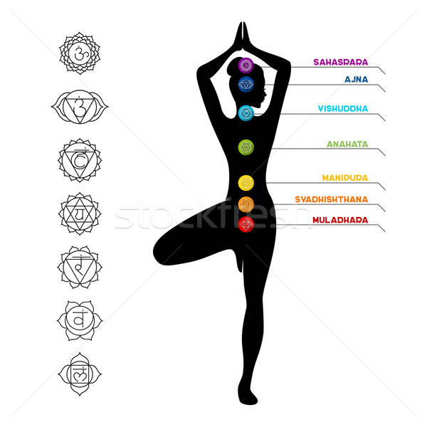 Colore chakra bianco arte medicina yoga Foto d'archivio © anastasiya_popov